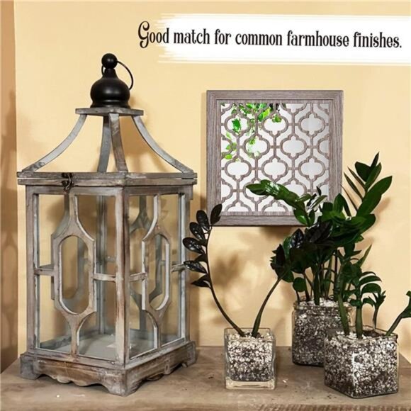 2pcs Set Square Moroccan Cutout Wall Mirror Decor - Picture 4 of 7